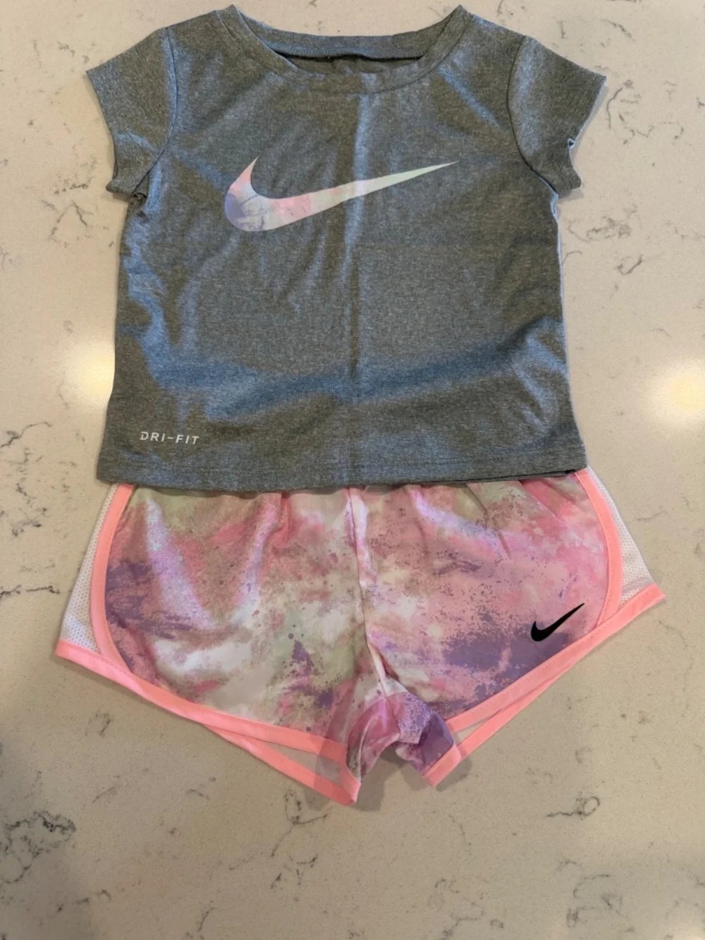 Athletic Bundle:(4) 2T Nike Girls Dri-FIT Tee & Shorts Sets